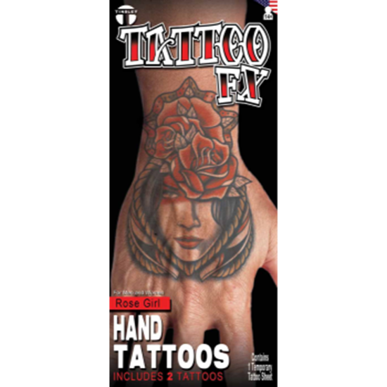 Picture of TATTOO - ROSE GIRL - HAND TATTOO