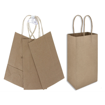 Image de KRAFT PAPER TOTE BAG WITH HANDLE - 3/PK  - SMALL