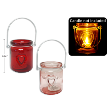 Image de TABLEWARE - EMBOSSED HEART CANDLE HOLDERS