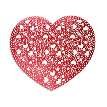 Picture of TABLEWARE - VINYL HEART PLACEMATS 15"