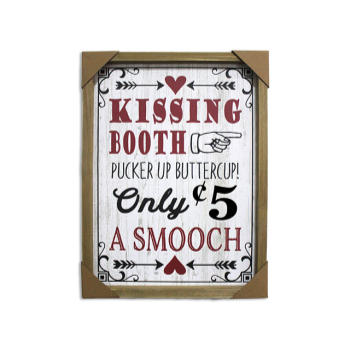 Picture of DECOR - 16"x12" VINTAGE KISSING BOOTH SIGN