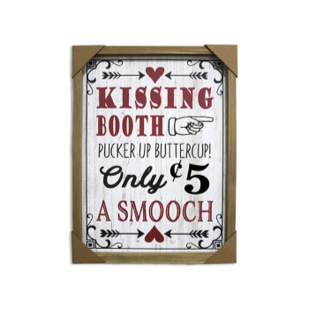 Image de DECOR - 16"x12" VINTAGE KISSING BOOTH SIGN