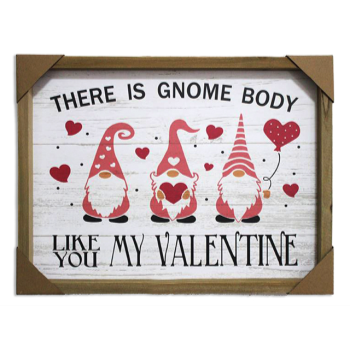 Image de DECOR - 16"x12" VALENTINE GNOME SIGN