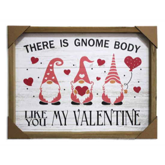 Image sur DECOR - 16"x12" VALENTINE GNOME SIGN