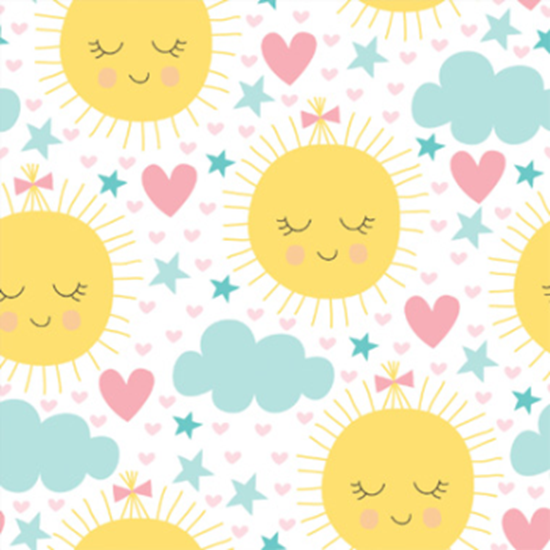 Image sur GIFT WRAP ROLL - BABY SUNSHINE PATTERN 