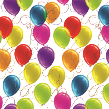 Image de GIFT WRAP ROLL - BRIGHT BALLOON PATTERN 