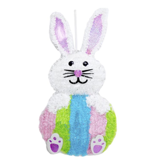 Image sur DECOR - TINSEL BUNNY WITH EGG