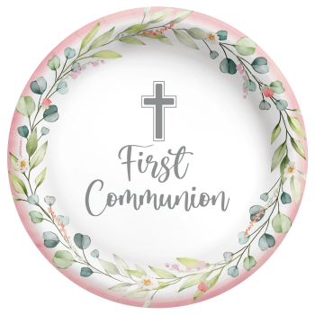 Image de TABLEWARE - MY FIRST COMMUNION 7" PLATES - PINK