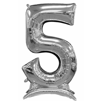 Image de 50'' NUMBER 5 STAND-UP (AIR ONLY) SUPER SHAPE - SILVER