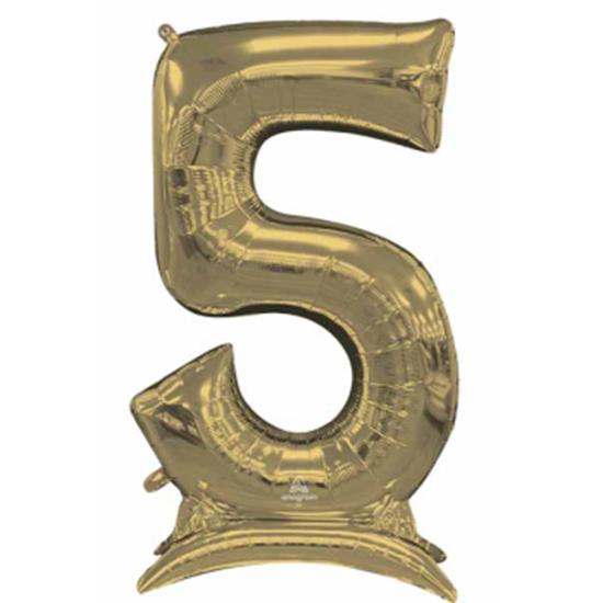 Image sur 50'' NUMBER 5 STAND-UP (AIR ONLY) SUPER SHAPE - WHITE GOLD