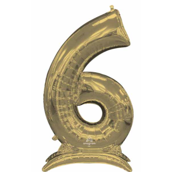 Image de 50'' NUMBER 6 STAND-UP (AIR ONLY) SUPER SHAPE - WHITE GOLD