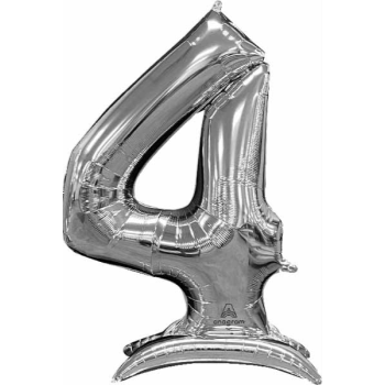 Image de 50'' NUMBER 4 STAND-UP (AIR ONLY) SUPER SHAPE - SILVER