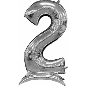 Image de 50'' NUMBER 2 STAND-UP (AIR ONLY) SUPER SHAPE - SILVER