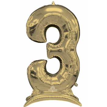Image de 50'' NUMBER 3 STAND-UP (AIR ONLY) SUPER SHAPE - WHITE GOLD