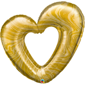 Image de 42" GOLD OPEN HEART SHAPE