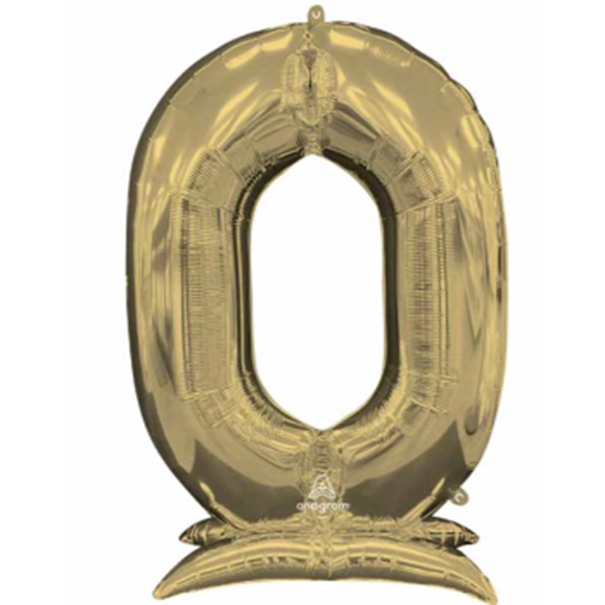 Picture of 50'' NUMBER 0 STAND-UP (AIR ONLY) SUPER SHAPE - WHITE GOLD