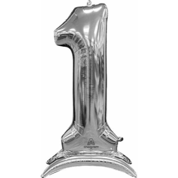 Image de 50'' NUMBER 1 STAND-UP (AIR ONLY) SUPER SHAPE - SILVER
