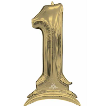 Image de 50'' NUMBER 1 STAND-UP (AIR ONLY) SUPER SHAPE - WHITE GOLD