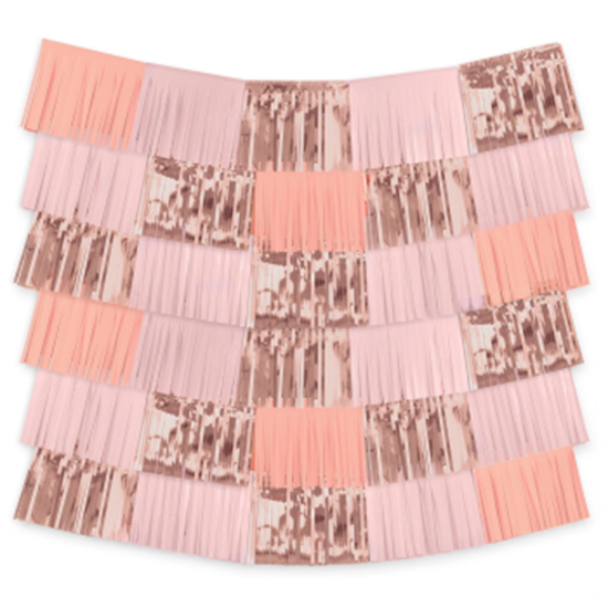 Picture of ROSE GOLD/BLUSH - DECORATING FRINGE BACKDROP 