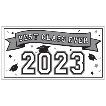 Picture of DECOR - 2023 GRAD LARGE BANNER - WHITE