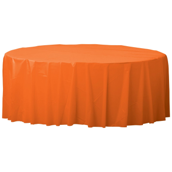 Picture of ORANGE ROUND TABLE COVER 84"