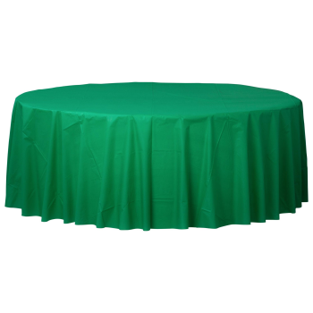 Image de GREEN ROUND TABLE COVER 84"