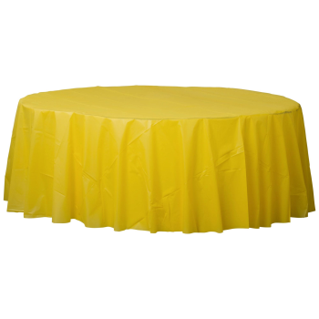 Picture of YELLOW SUNSHINE ROUND TABLE COVER 84"