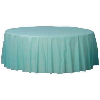Picture of ROBIN'S EGG BLUE ROUND TABLE COVER 84" 