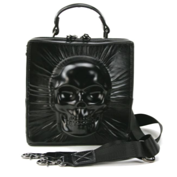 Image de PURSES - Skull Encased In Square Handheld Bag