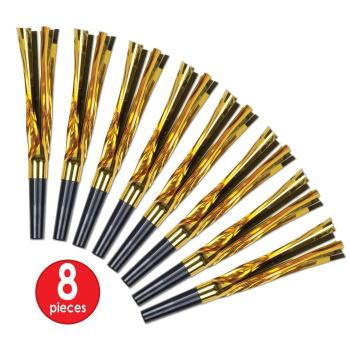 Picture of DECOR - Noisemakers - 6" Squawkers Gold