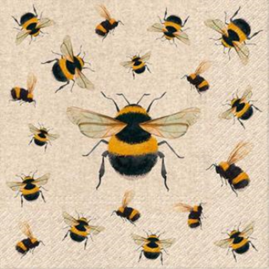Image sur BUNCH OF BUMBLEBEES - LUNCHEON NAPKINS