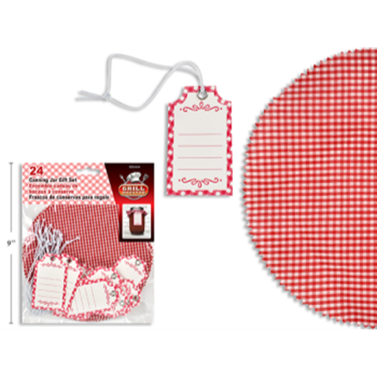 Image sur TABLEWARE - GINGHAM CANNING JAR GIFT SET