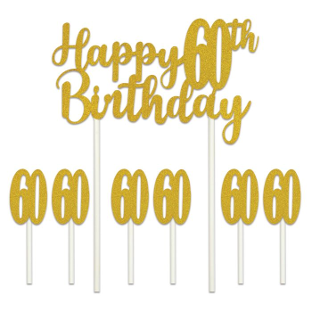Image de 60th - Birthday Cake Topper Set
