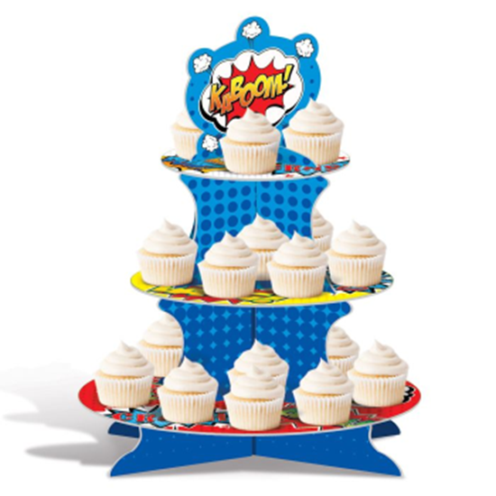Image sur Super Hero Cupcake Stand