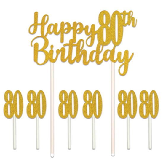 Image sur 80th - Birthday Cake Topper