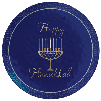 Image de TABLEWARE - HANUKKAH MELAMINE PLATTER - ROUND