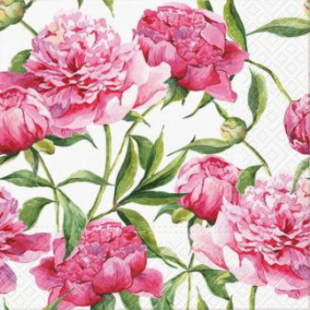 Image de PINK PEONIES - LUNCHEON NAPKINS