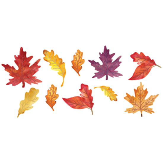 Picture of DECOR - Leaves Mini Glitter Cutout Assortment