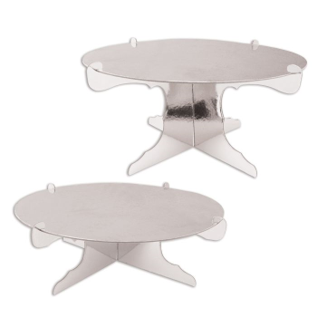 Image de Cake Stands - Silver 12" Round - 2/pack