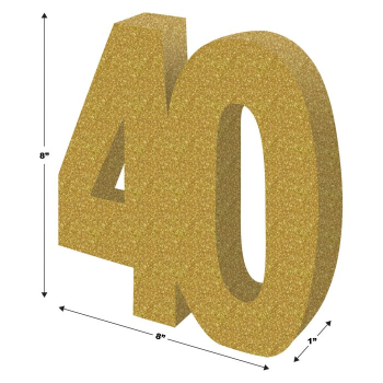 Image de 40th - 3-D Glittered Centerpiece
