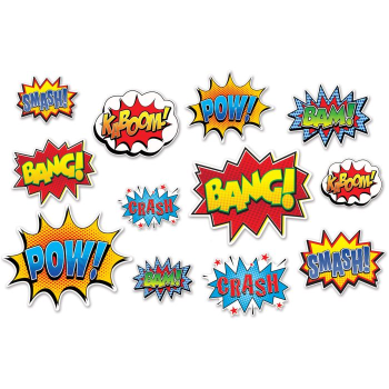 Picture of Super Hero Action Sign Cutouts