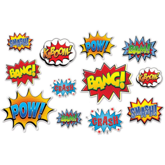 Picture of Super Hero Action Sign Cutouts