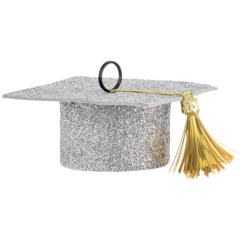 Picture of BALLOON - Felt Grad Cap Balloon Weight - Silver