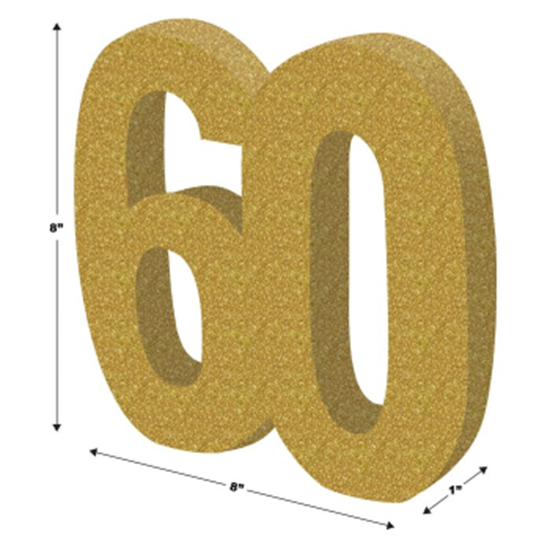 Image sur 60th - 3-D Glittered Centerpiece
