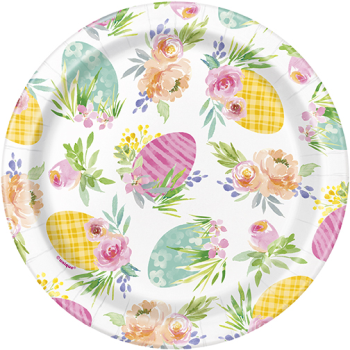 Image de TABLEWARE - WATERCOLOR PASTEL EASTER 7" PLATES