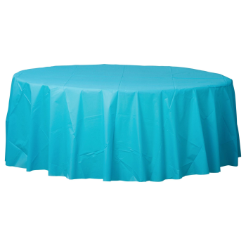 Picture of CARIBBEAN BLUE ROUND TABLE COVER 84"