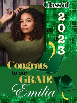 Picture of LAWN YARD SIGN - GRAD COLOUR GREEN - ADD A IMAGE