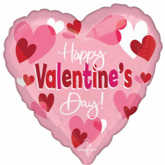 Picture of 18'' FOIL - HAPPY VALENTINE DAY PLAYFUL HEARTS