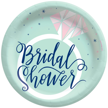 Picture of TABLEWARE - Mint Bridal Shower 8 1/2" Plates