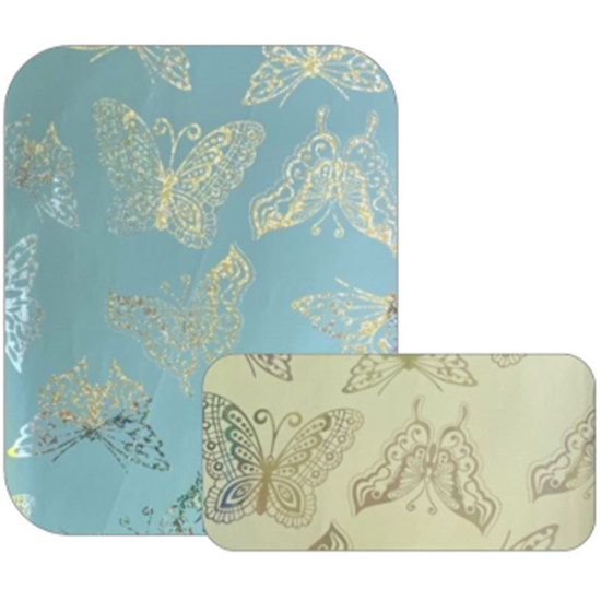 Image sur FOIL JUMBO GIFT WRAP 50' - BUTTERFLY